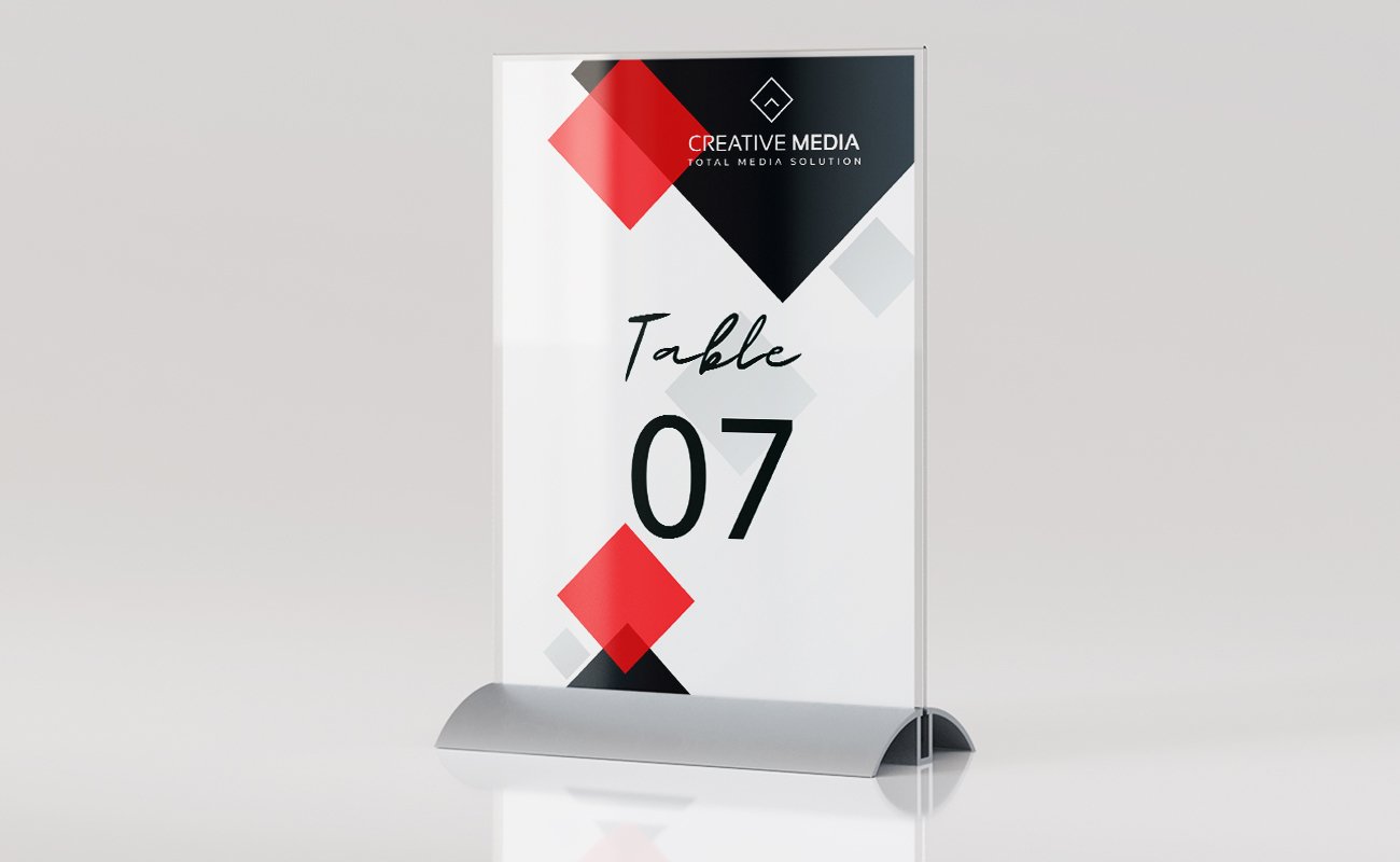Table Numbers Printing
