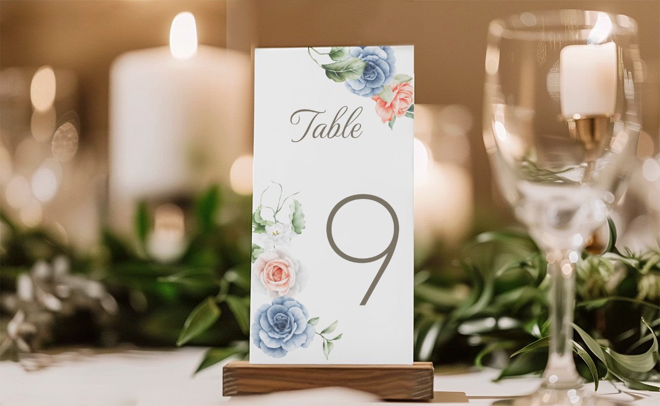 Table Number Cards Printing
