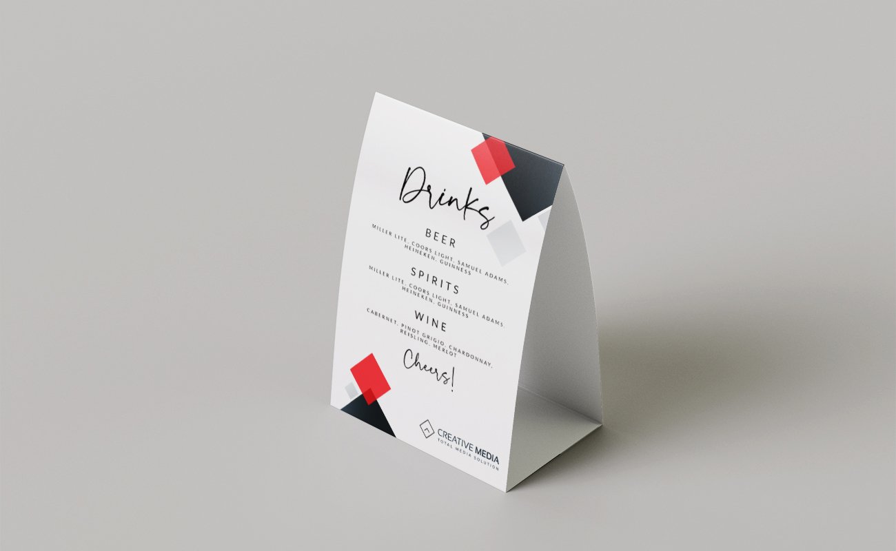 Tent Cards Printing